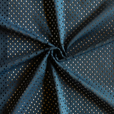 Dusky Blue Laser Dots Recycled Poly Spandex Athletic Knit Fabric