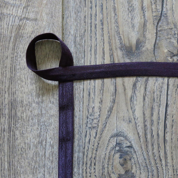 Eggplant Fold Over Elastic Trim