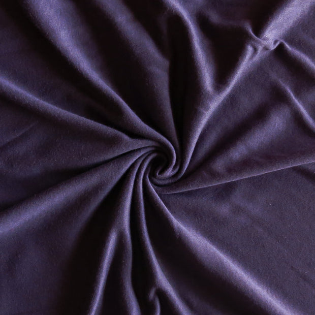 Eggplant Cotton Interlock Fabric