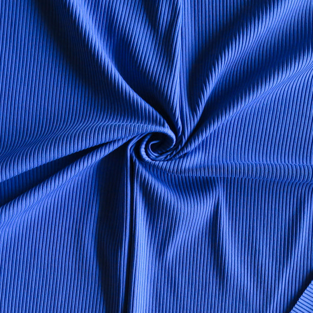 Electric Ribbed Nylon Spandex Swimsuit Fabric - Two Remnants - RESERVED