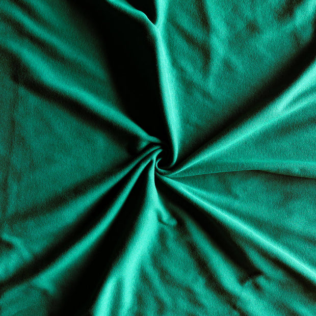 Emerald Green Cotton Rib Knit Fabric