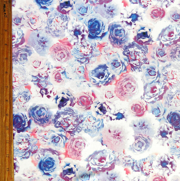 Emerson Roses Nylon Spandex Swimsuit Fabric - 15" Remnant