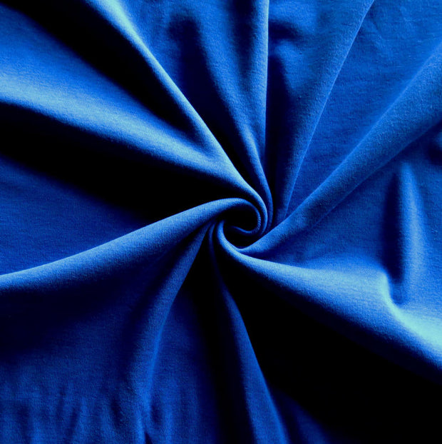 Evening Blue Cotton Heavy Rib Knit Fabric
