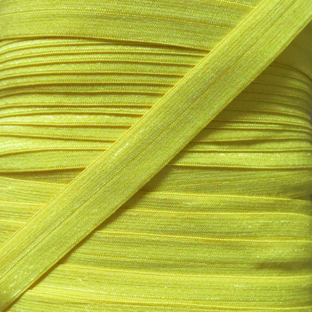 Bright Yellow Fold Over Elastic Trim