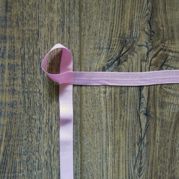 Pink Ruffle Fold Over Elastic Trim