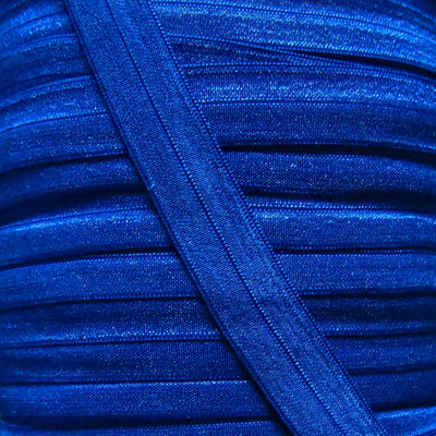 Sapphire Blue 1 Inch Fold Over Elastic 100yd