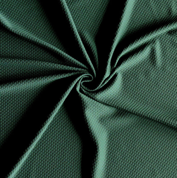 Fir Green Dri-Fit Hexagon Jacquard Lycra Jersey Knit Fabric