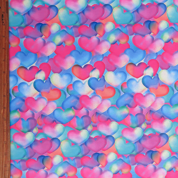 Flirtatious Hearts Poly Spandex Swimsuit Fabric