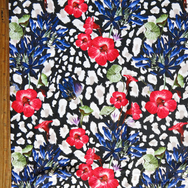 Floral Leopard Nylon Spandex Swimsuit Fabric