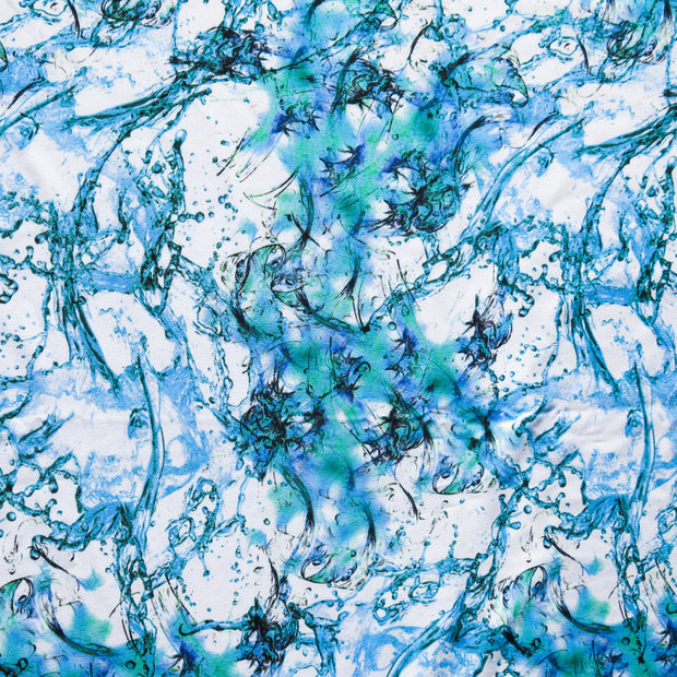 Waterburst White Flow Stretch Boardshort Fabric