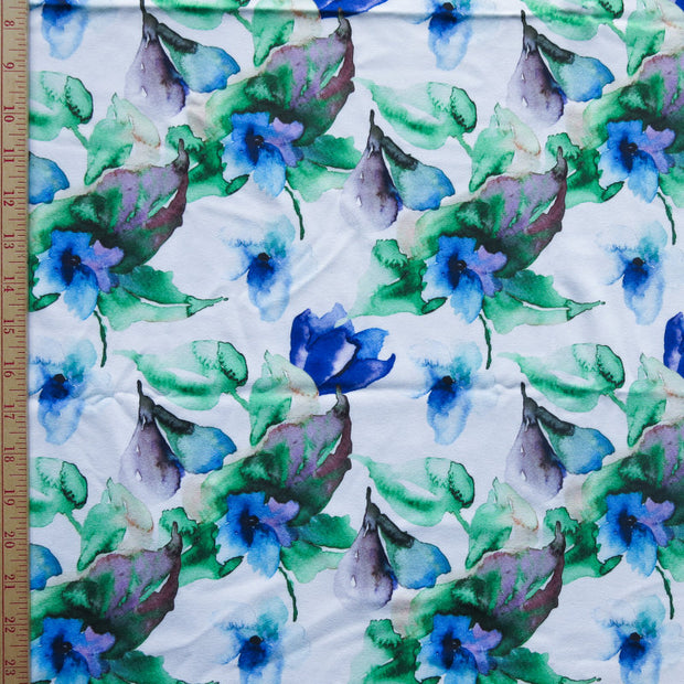 Watercolor Floral Flow Stretch Boardshort Fabric