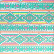 Fluorescent Aztec Nylon Spandex Swimsuit Fabric - 30" Remnant