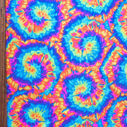 Fluorescent Tie Dye Pinwheels Poly Spandex Swimsuit Fabric