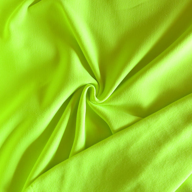 Fluorescent Yellow Hi Vis Powerstretch Fleece Knit Fabric