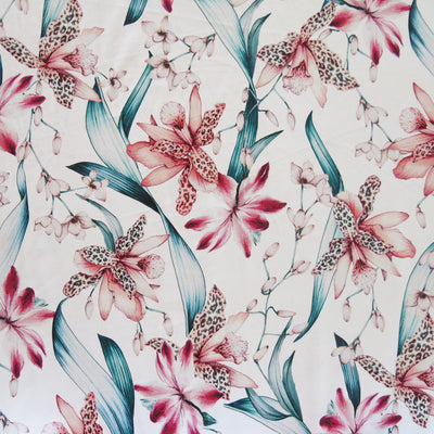 Fly Away Orchid Nylon Spandex Swimsuit Fabric, Amaranta Colorway