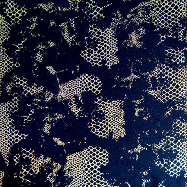 Gold Foil Reptile Nylon Spandex Swimsuit Fabric