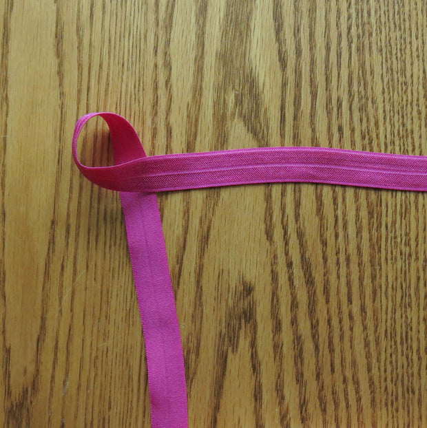 Fuschia Fold Over Elastic Trim