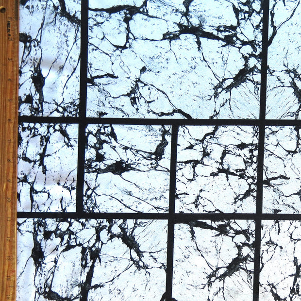 Geo Marble Nylon Spandex Swimsuit Fabric
