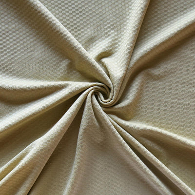 Gold Dust Dri-Fit Bubble Jacquard Poly Spandex Mesh Fabric