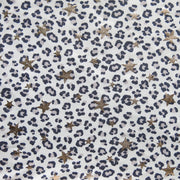 Gold Foil Stars and Leopard Poly Rayon Spandex French Terry Fabric