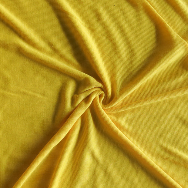 Goldenrod 2x1 Cotton Poly Rib Knit Fabric