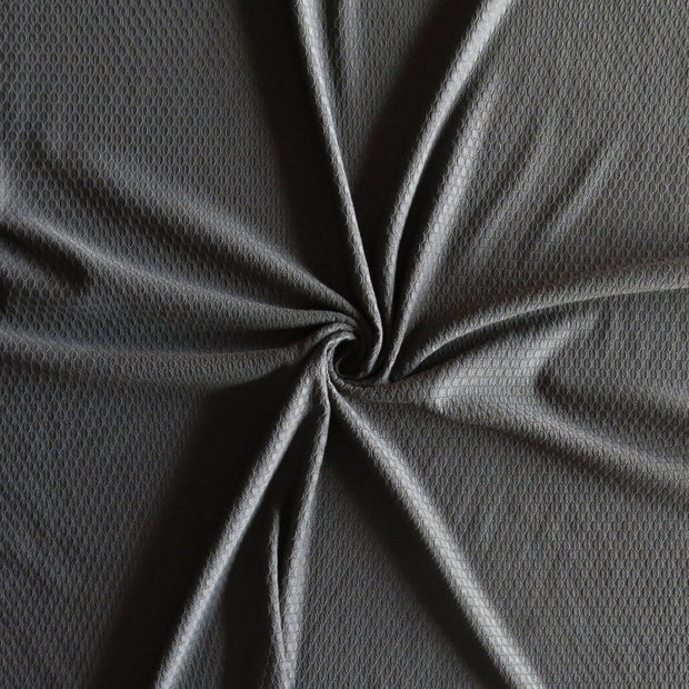 Graphite Dri-Fit Bubble Jacquard Poly Spandex Mesh Fabric