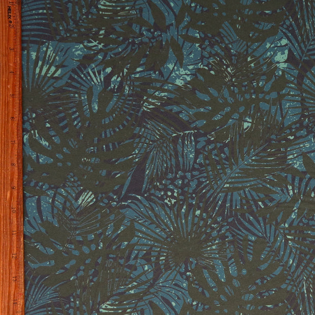 Green Monstera Jungle Flow Stretch Boardshort Fabric