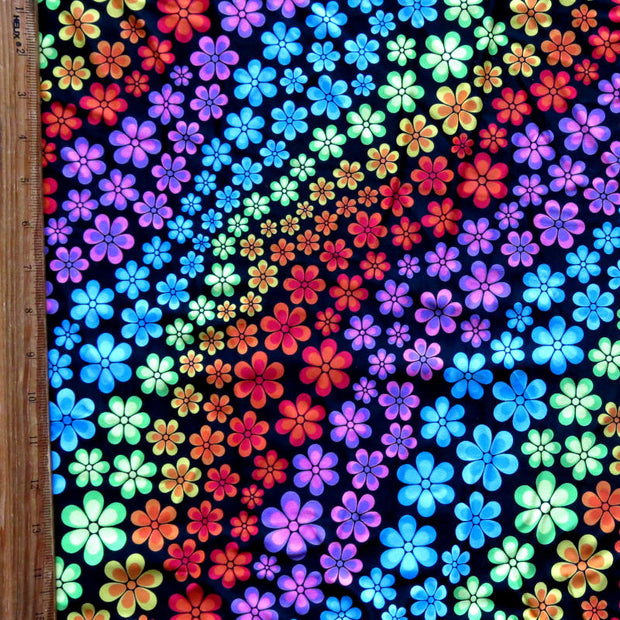 Groovy Flowers Nylon Spandex Swimsuit Fabric