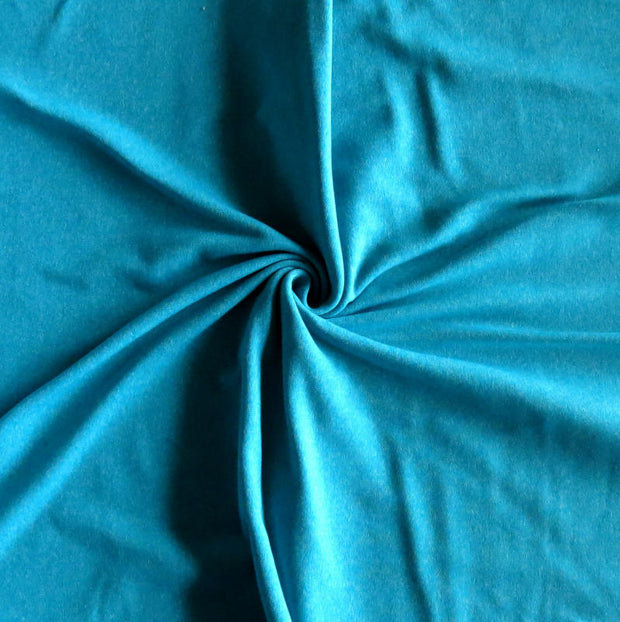 Heathered Teal Poly Lycra Jersey Knit Fabric