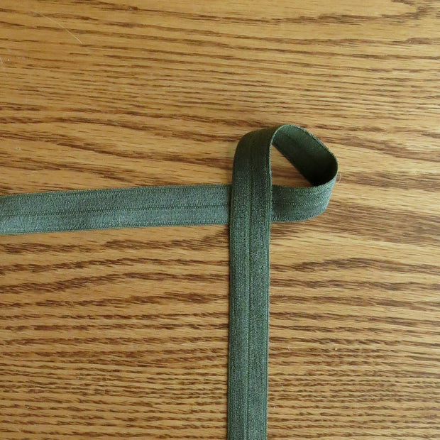 Hippe Green Fold Over Elastic Trim