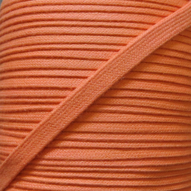Orange 3/8 Cotton Hoodie Drawstring Flat Tape