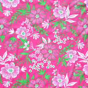 Hot Pink/Lime Floral Nylon Spandex Swimsuit Fabric