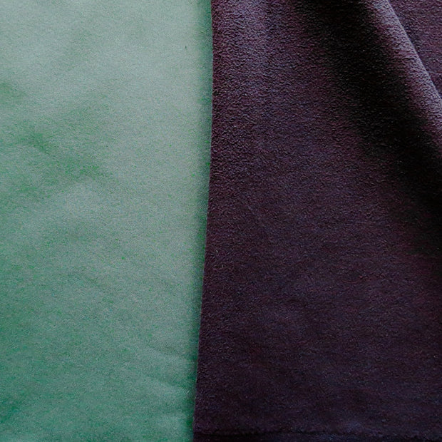 Hunter/Black Softshell Fleece Fabric