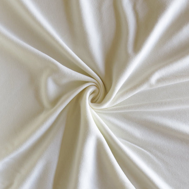 Ivory Cotton Interlock Fabric