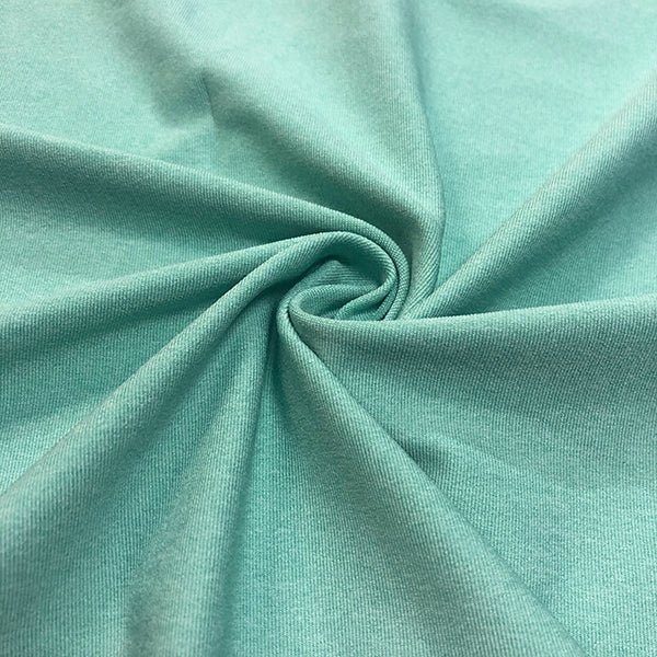 Dharma Heathered Jade Green Poly Spandex Athletic Jersey Knit Fabric
