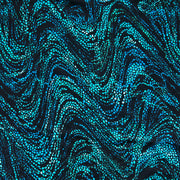 Jaguar Pebble Waves Nylon Spandex Athletic/Swimsuit Knit Fabric, Blue/Green Colorway