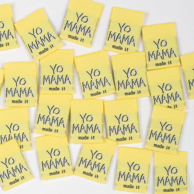 "Yo Mama Made It" 10 Pack Woven Labels by Kylie and the Machine
