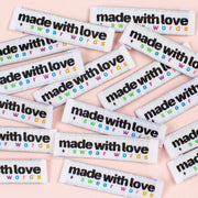 "Made with Love and Swear Words" 10 Pack Woven Labels by Kylie and the Machine
