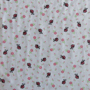 Ladybugs on White Cotton Jersey Knit Fabric