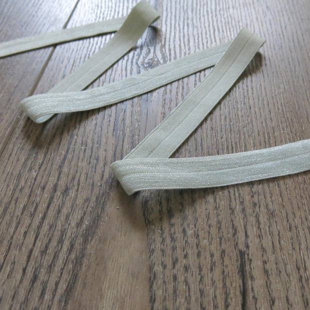 Leisure Green Fold Over Elastic Trim