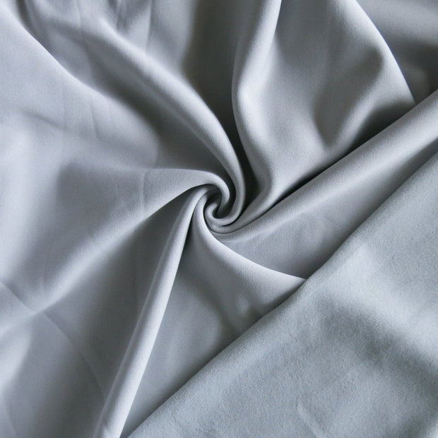 Silver Polartec Powerstretch Fleece Knit Fabric - 14" Remnant