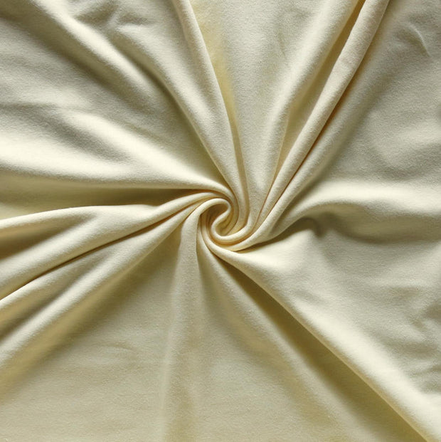 Light Yellow 10 oz. Cotton Lycra Jersey Knit Fabric - 1 3/4 Yard - RESERVED