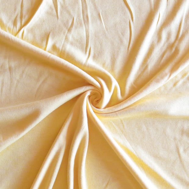 Light Yellow Cotton Rib Knit Fabric