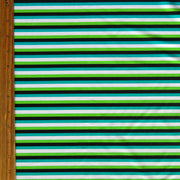 Lime, Black, Peacock, and White Stripe Nylon Spandex Swimsuit Fabric