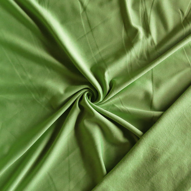 Lime Poly Lycra Fleece Back Knit Fabric