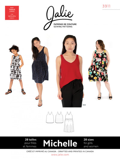 Michelle Tanks and Dress Sewing Pattern by Jalie