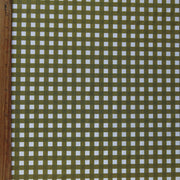 Moss Green and White Gingham Nylon Spandex Swimsuit Fabric