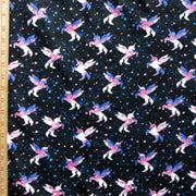 Mystic Unicorns Cotton Lycra Jersey Knit Fabric - 18" Remnant