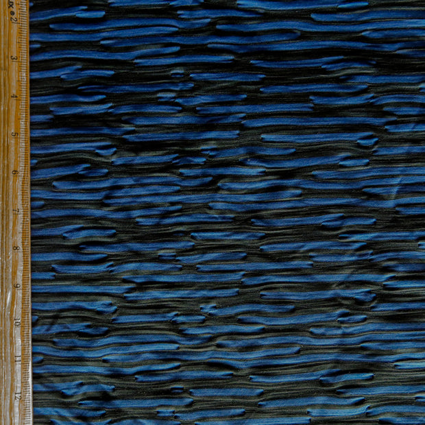 Black/Navy Novelty Athletic Knit Fabric
