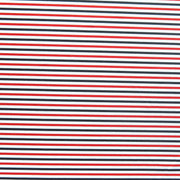 Navy, White, and Red Narrow Stripes Nylon Spandex Swimsuit Fabric